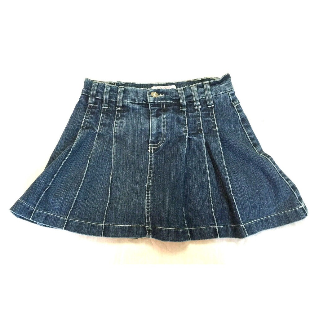 XHILARATION STRETCH JEANS GIRLS SKIRT SKORT WITH BUILT SHORTS SIZE L